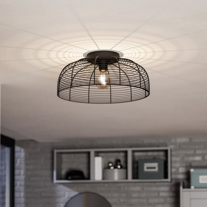 Eglo - Плафон 1xE27/40W/230V черен