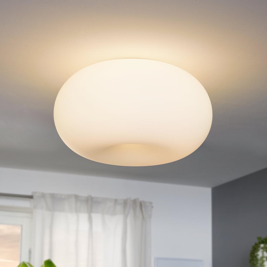 EGLO - Плафон OPTICA 2xE27/60W/230V опалово стъкло Ø 35 см