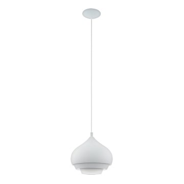 Eglo - Полилей на верижка 1xE27/60W/230V бяла