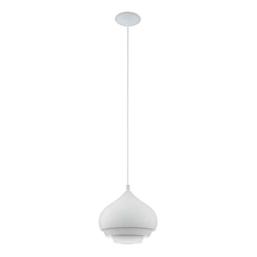 Eglo - Полилей на верижка 1xE27/60W/230V бяла