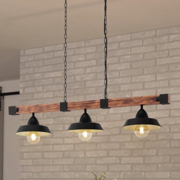 Eglo - Полилей на верижка 3xE27/60W/230V