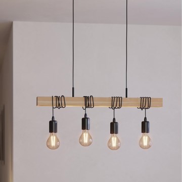Eglo - Полилей на верижка TOWNSHEND 4xE27/60W/230V