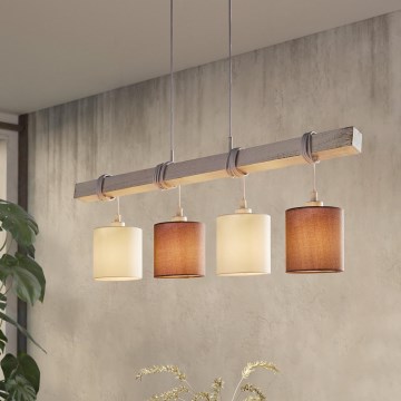 Eglo - Полилей на верижка TOWNSHEND 4xE27/60W/230V