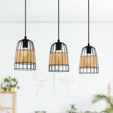 Eglo - Полилей на въже 3xE27/40W/230V