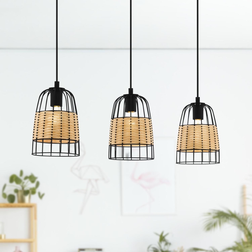 Eglo - Полилей на въже 3xE27/40W/230V