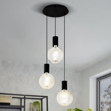 Eglo - Полилей на въже 3xE27/40W/230V