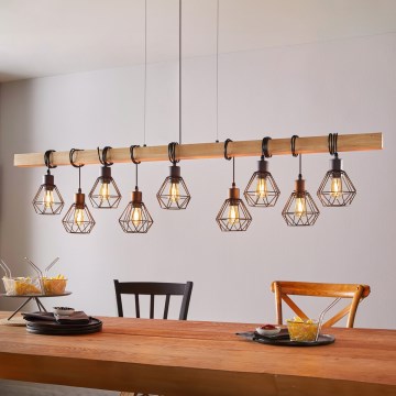 Eglo - Полилей на кабел TOWNSHEND 9xE27/60W/230V