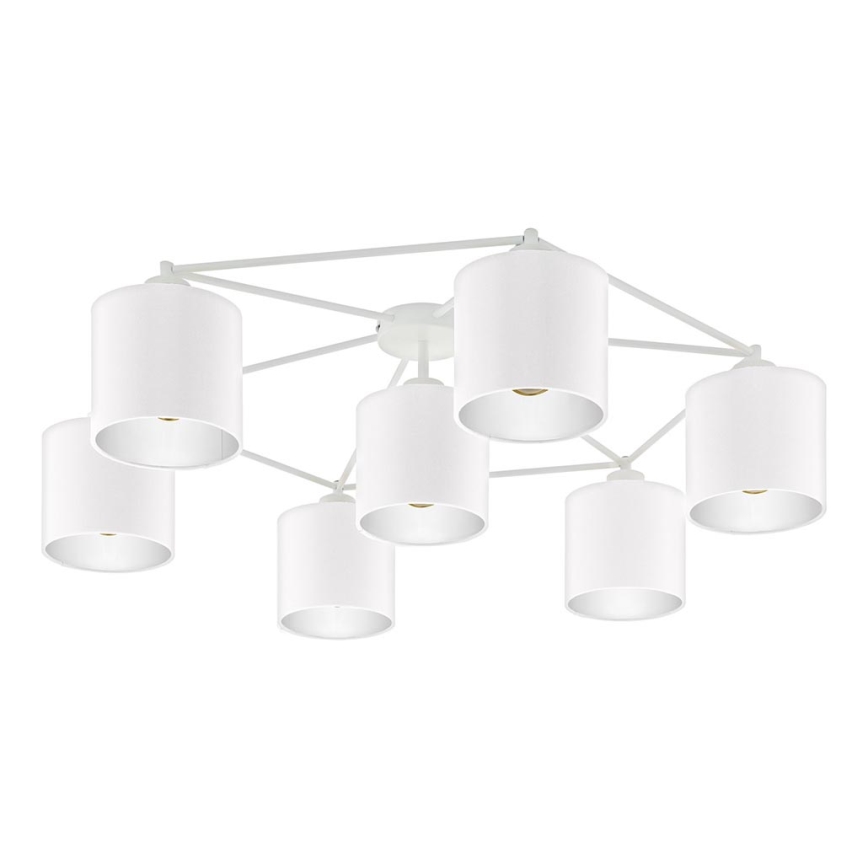 Eglo - Полилей повърхностно монтиран 7xE27/40W/230V бяла