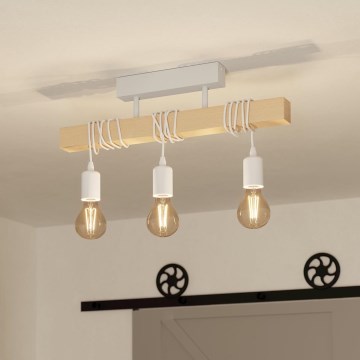 Eglo - Полилей повърхностно монтиран TOWNSHEND 3xE27/60W/230V