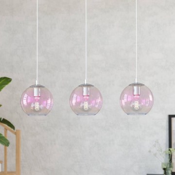 Eglo - Полилей с кабел 3xE27/60W/230V блестящ хром