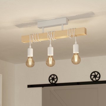 Eglo - Полилей за повърхностен монтаж TOWNSHEND 3xE27/60W/230V - FSC сертифицирано