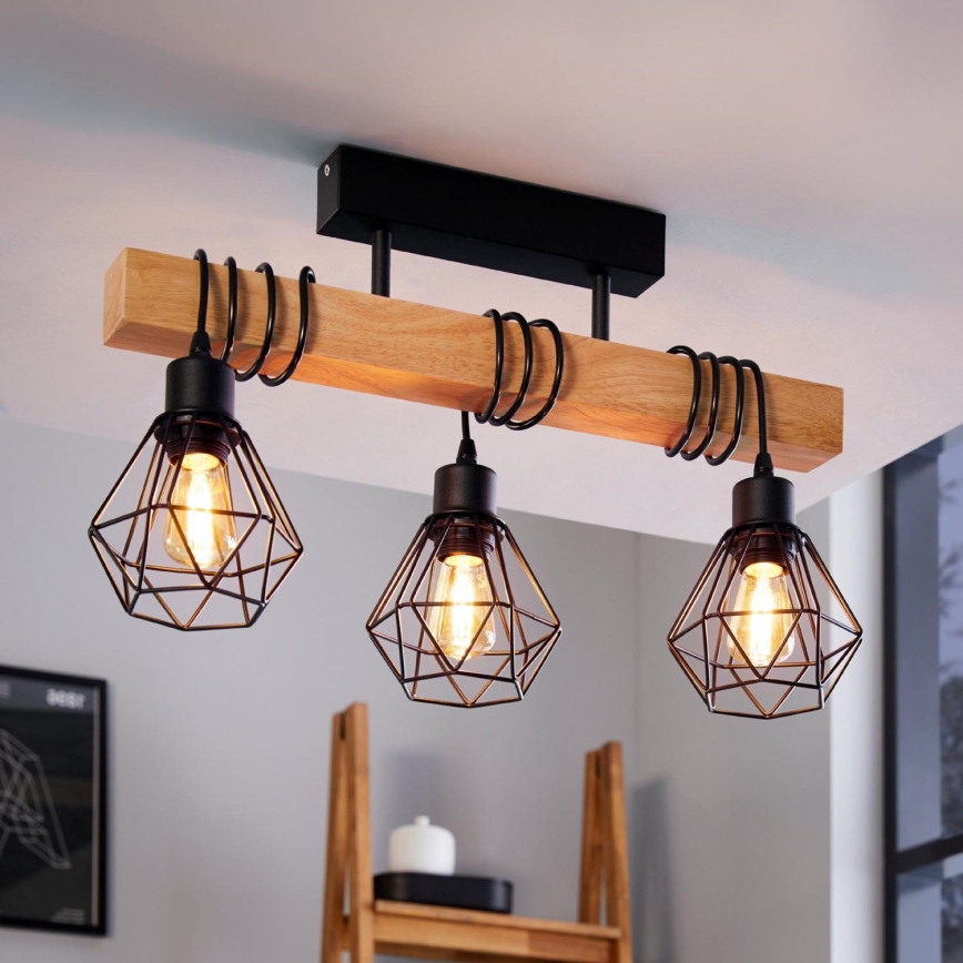 Eglo - Полилей за повърхностен монтаж TOWNSHEND 3xE27/60W/230V