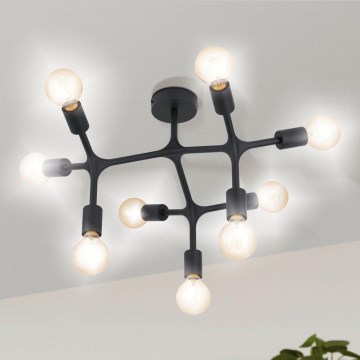 Eglo - Прикрепен полилей 9xE27/60W/230V