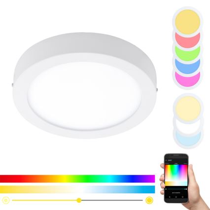 Eglo - RGBW Димируем плафон FUEVA-C LED/21W/230V