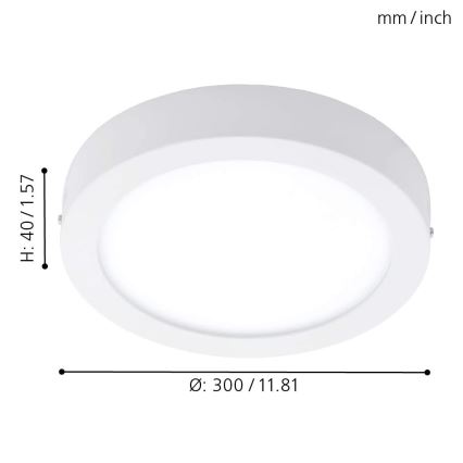 Eglo - RGBW Димируем плафон FUEVA-C LED/21W/230V