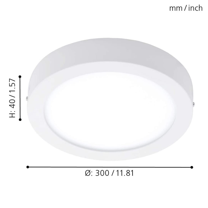 Eglo - RGBW Димируем плафон FUEVA-C LED/21W/230V
