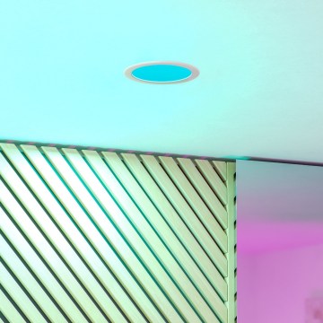 Eglo - RGBW LED димируемо вградено таванно осветително тяло за баня LED/9,5W/230V 2700-6500K Ø 16,8 см IP44 бяло