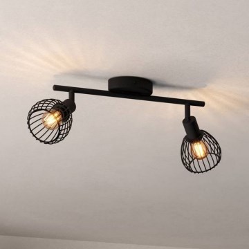 Eglo - Спот 2xE14/40W/230V черен