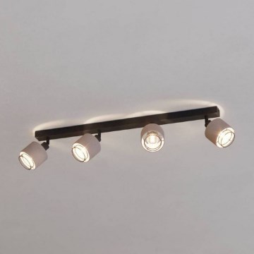 Eglo - Спот 4xE14/40W/230V черен/бежов