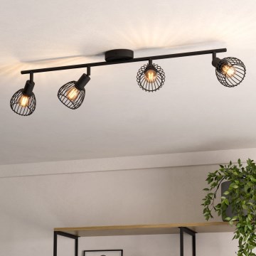 Eglo - Спот 4xE14/40W/230V черен