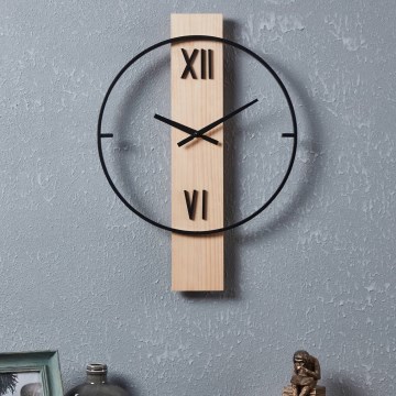 Eglo - Стенен часовник 1xAA 56x40 см дърво/метал