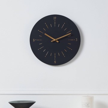 Eglo - Стенен часовник 1xAA Ø 30 см черен