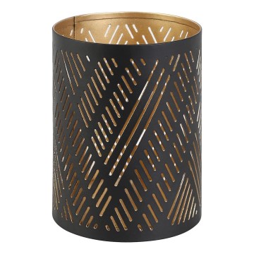 Eglo - Свещник 10x7,5 см черен/златист