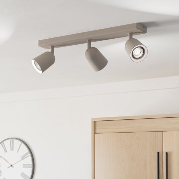 Eglo - Точково осветително тяло 3xGU10/10W/230V бежово