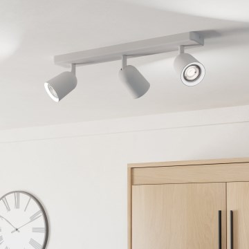 Eglo - Точково осветително тяло 3xGU10/10W/230V бяло