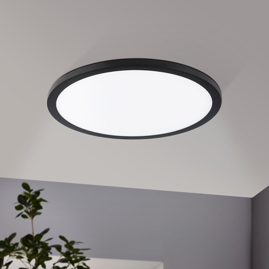 Eglo - Вградено LED осветително тяло, 22 W, 230 V, 3000 K, черно, Ø 22,5 см