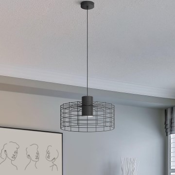 Eglo - Висящ полилей 1xE27/40W/230V Ø 48 см черен