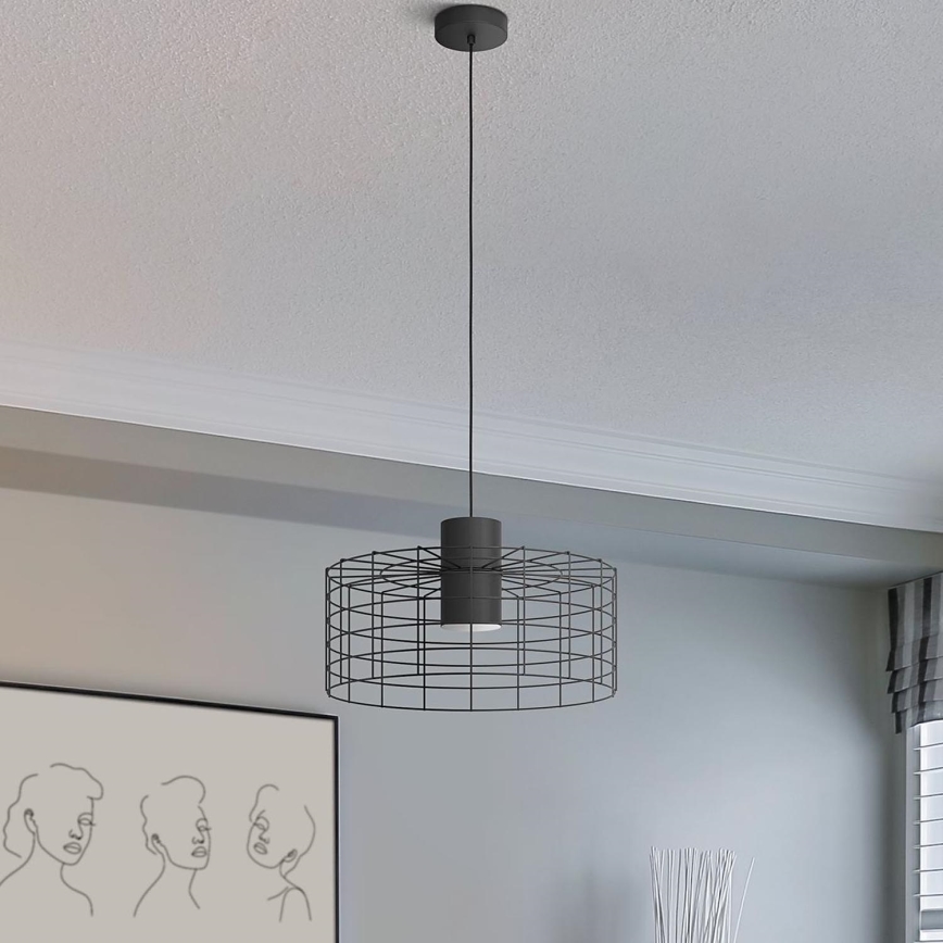Eglo - Висящ полилей 1xE27/40W/230V Ø 48 см черен