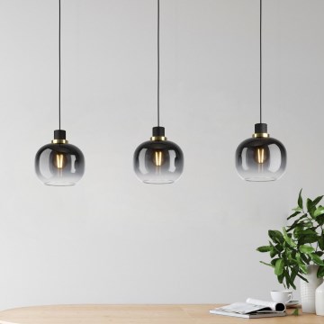 Eglo - Висящ полилей 3xE27/40W/230V сив