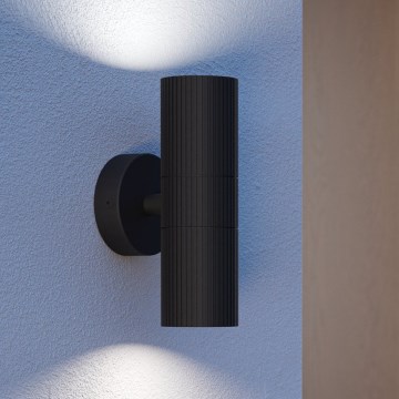 Eglo - Външен стенен аплик 2xGU10/28W/230V IP44 черен