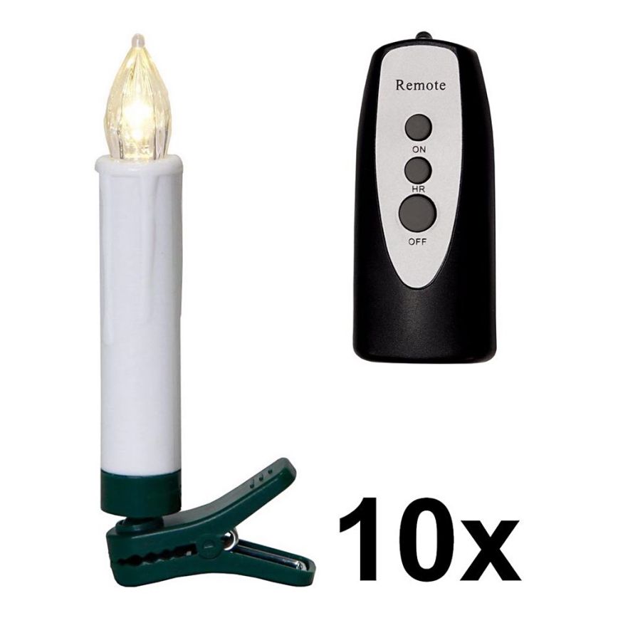 Eglo -К-кт 10x LED лампички за елха 1xLED/0,06W/1xAA IP44 + д.у.