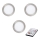 Eglo - К-кт 3 бр. LED димируеми лунички за вграждане TINUS LED/17W/230V + дистанционно управление