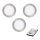 Eglo - К-кт 3 бр. LED Димируеми лунички за вграждане TINUS LED/6W/230V + дистанционно управление