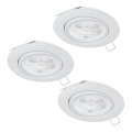 Eglo - К-кт 3x LED Лампа за окачен таван 1xGU10/4W/230V бял