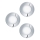 Eglo - К-кт 3x LED Лампа за вграждане в баня FUEVA 1xLED/2,8W/230V IP44 лъскав хром