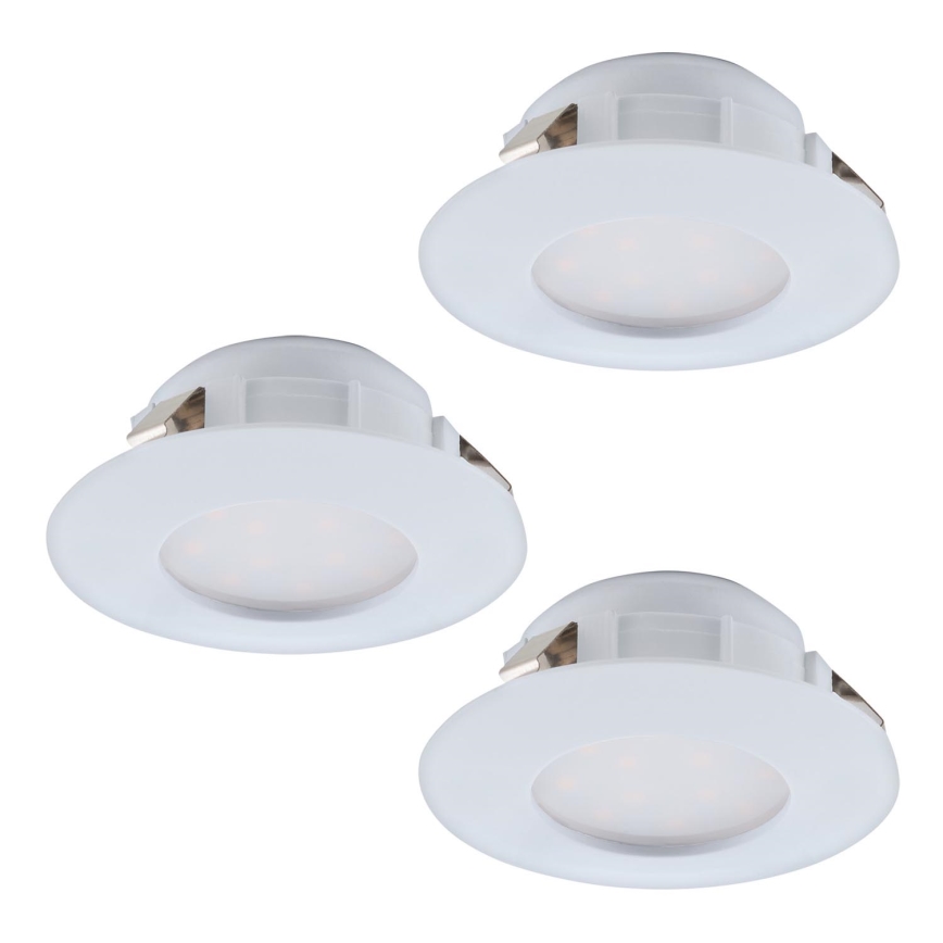 Eglo - К-кт 3x LED Лампа за вграждане в баня PINEDA 1xLED/4,9W/230V IP44