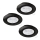 Eglo - К-кт 3xLED Лампа за вграждане в баня 1xGU10/4W/230V IP44 черен