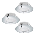 Eglo - Комплект 3x LED Осветление за окачен таван PINEDA 1xLED/4,9W/230V