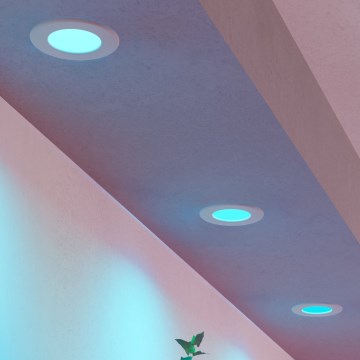 Eglo - КОМПЛЕКТ 3x LED RGBW димируеми вградени осветителни тела за баня LED/2,8W/230V 2700–6500K Ø 8,8 cm IP44 бели