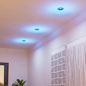 Eglo - Комплект 3x LED RGBW димируеми вградени осветителни тела за баня LED/3,8W/230V 2700-6500K IP44 + дистанционно управление