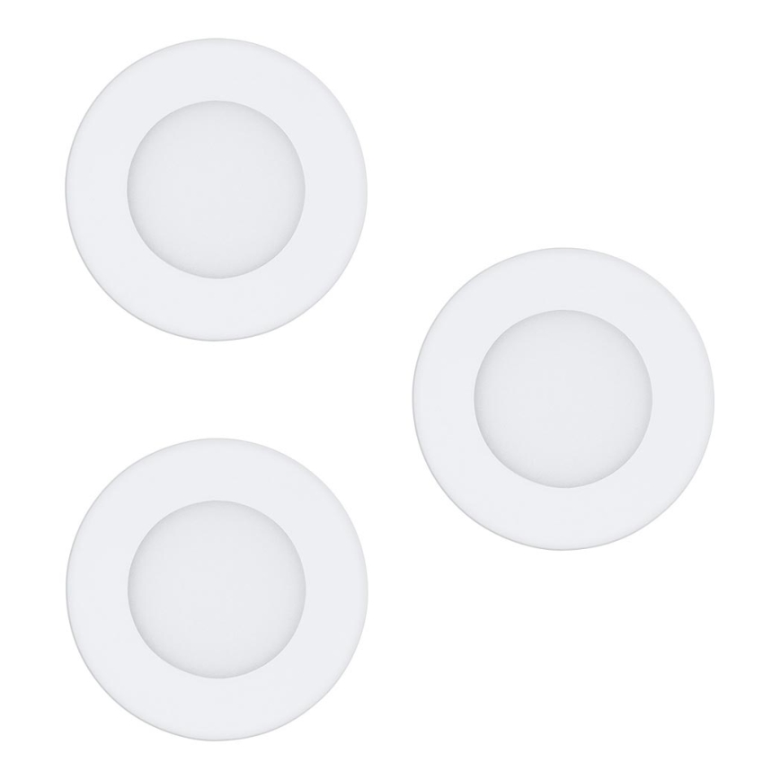 Eglo - КОМПЛЕКТ 3x LED вградени осветителни тела FUEVA-RW 1xLED/2,8W/230V Ø 8,5 см