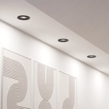 Eglo - Комплект от 3 броя LED RGBW димируеми вградени таванни осветителни тела LED/4,7W/230V 2700-6500K черно