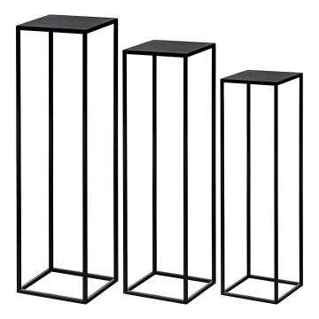 Eglo - Комплект от 3 черни стойки за цветя