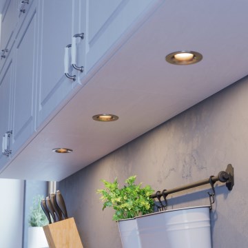 Eglo - Комплект от 3 димируеми вградени LED осветителни тела LED/4,8W/230V Ø 8,8 cm матов хром