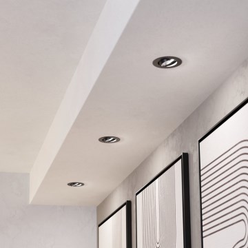 Eglo - комплект от 3 димируеми вградени LED осветителни тела LED/6,4W/230V Ø 8,8 см, черни