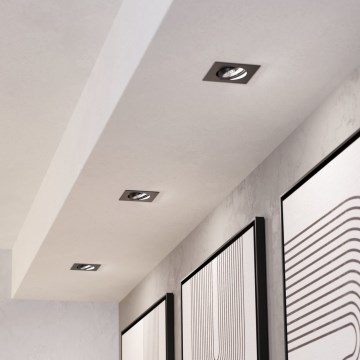 Eglo - комплект от 3 димируеми вградени осветителни тела LED/4,8W/230V 8,8x8,8 cm черни